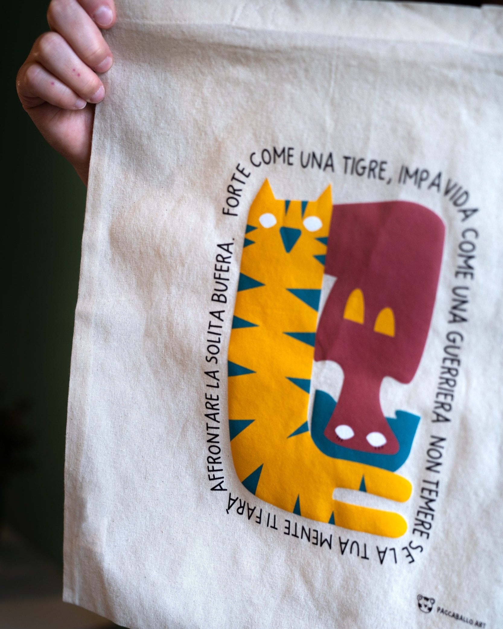 Shopper Illustrata _ Forte come una tigre...