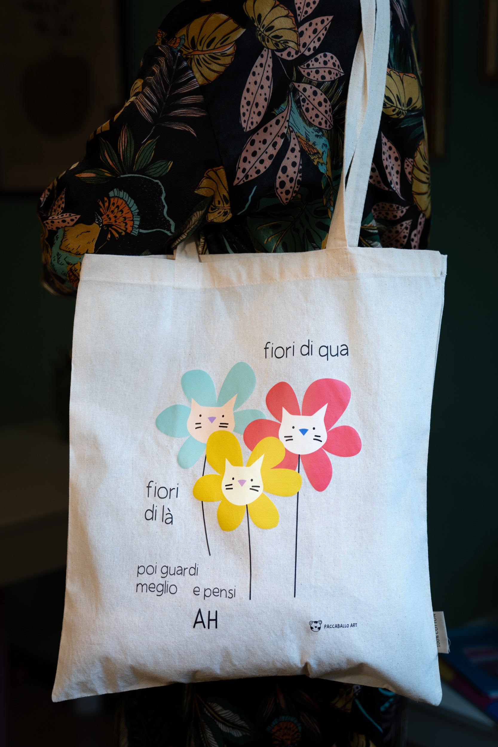 Shopper Illustrata _ Fiori di qua..