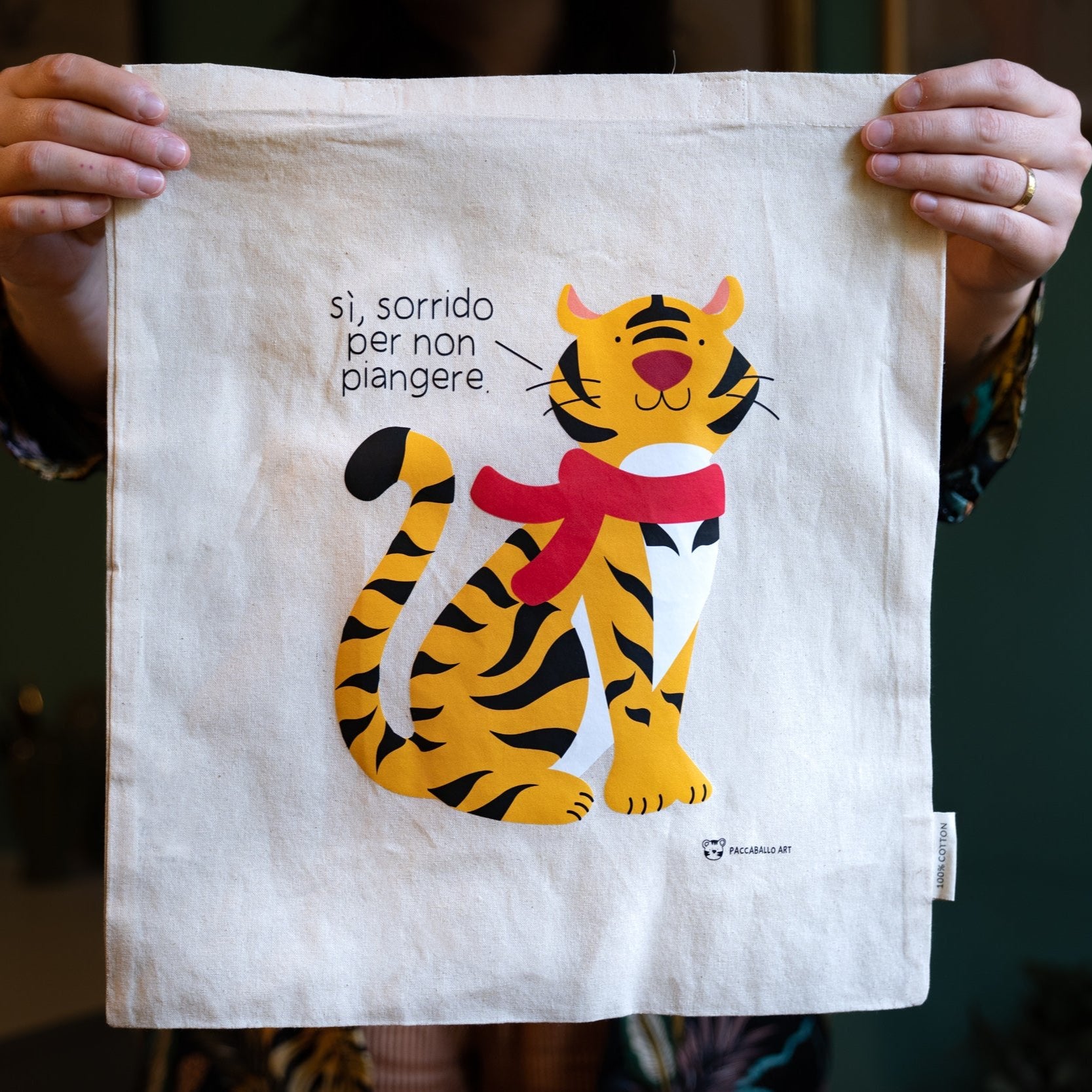 Shopper Illustrata _ Sì, sorrido per non piangere