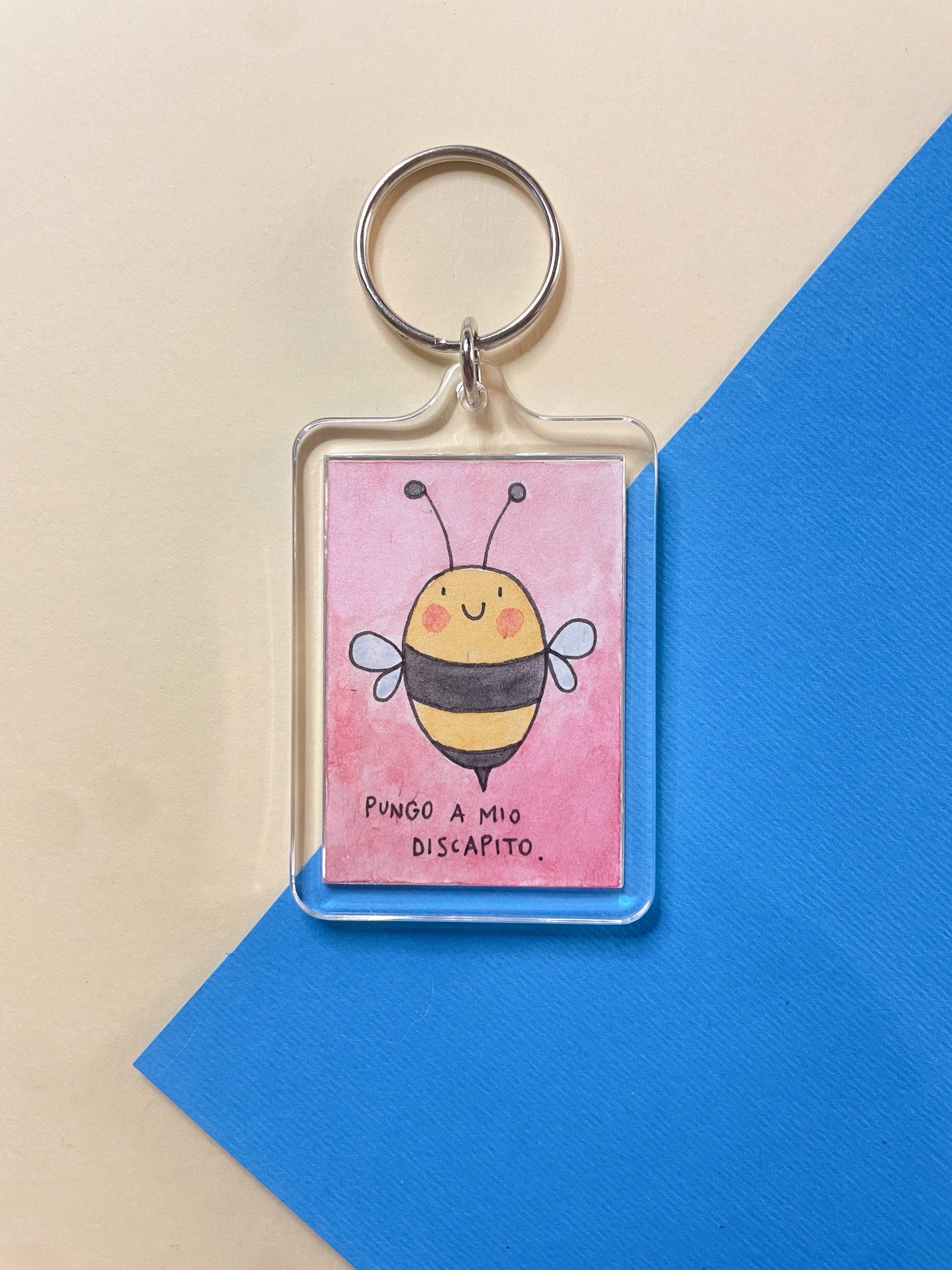 Portachiavi Illustrato - Pungo a mio discapito
