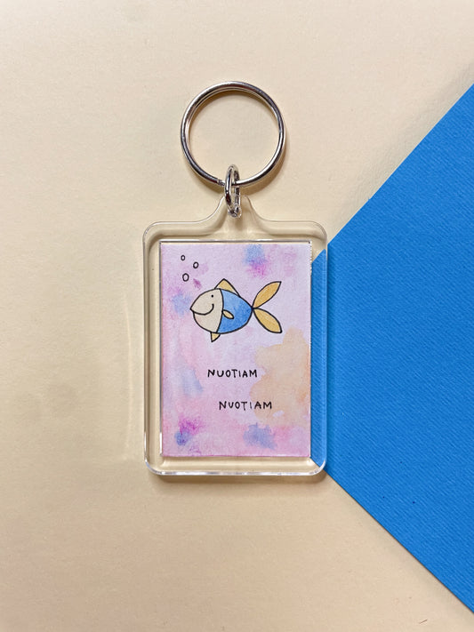 Portachiavi Illustrato - Nuotiam nuotiam