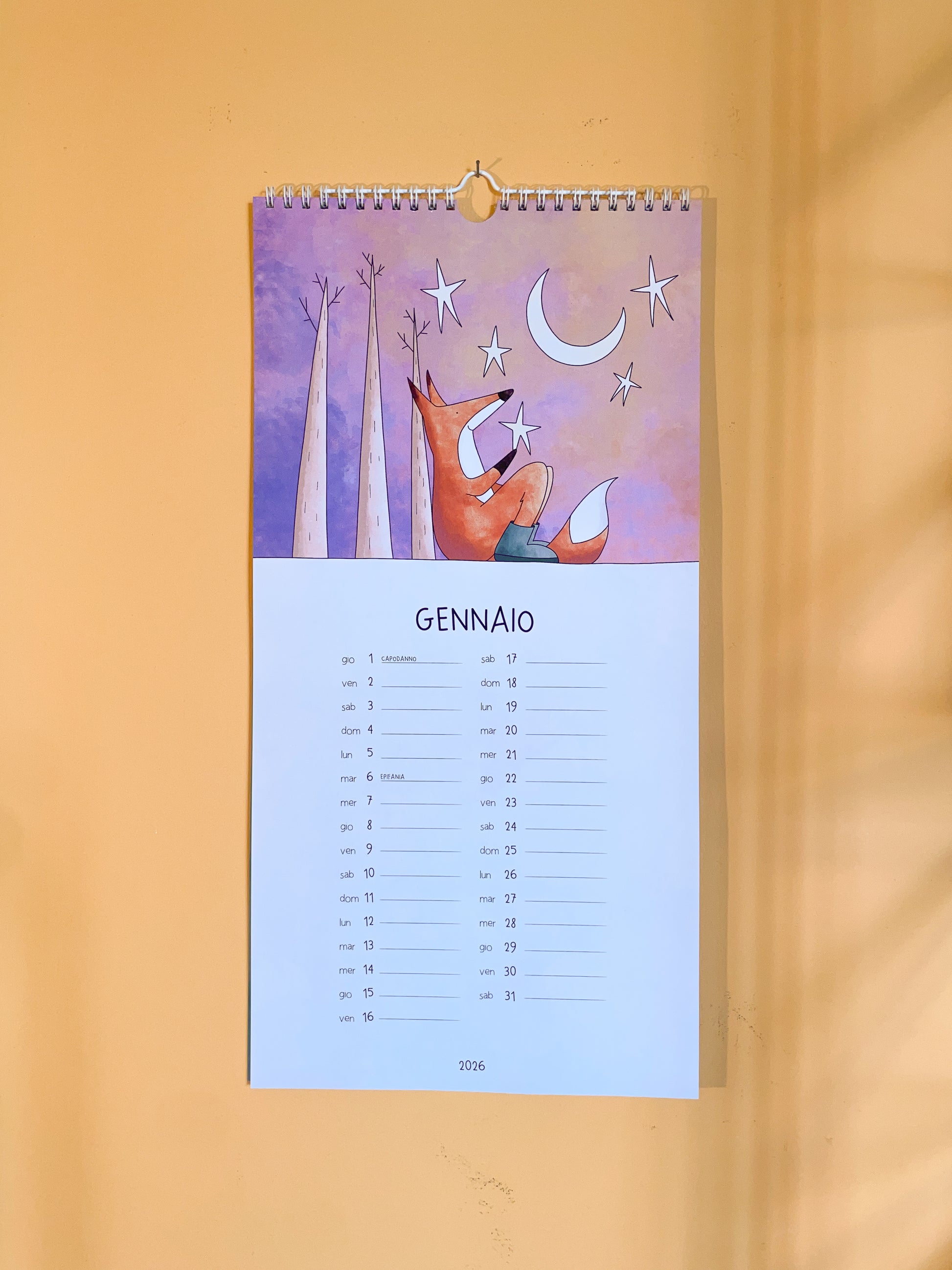 Calendario da parete 2026