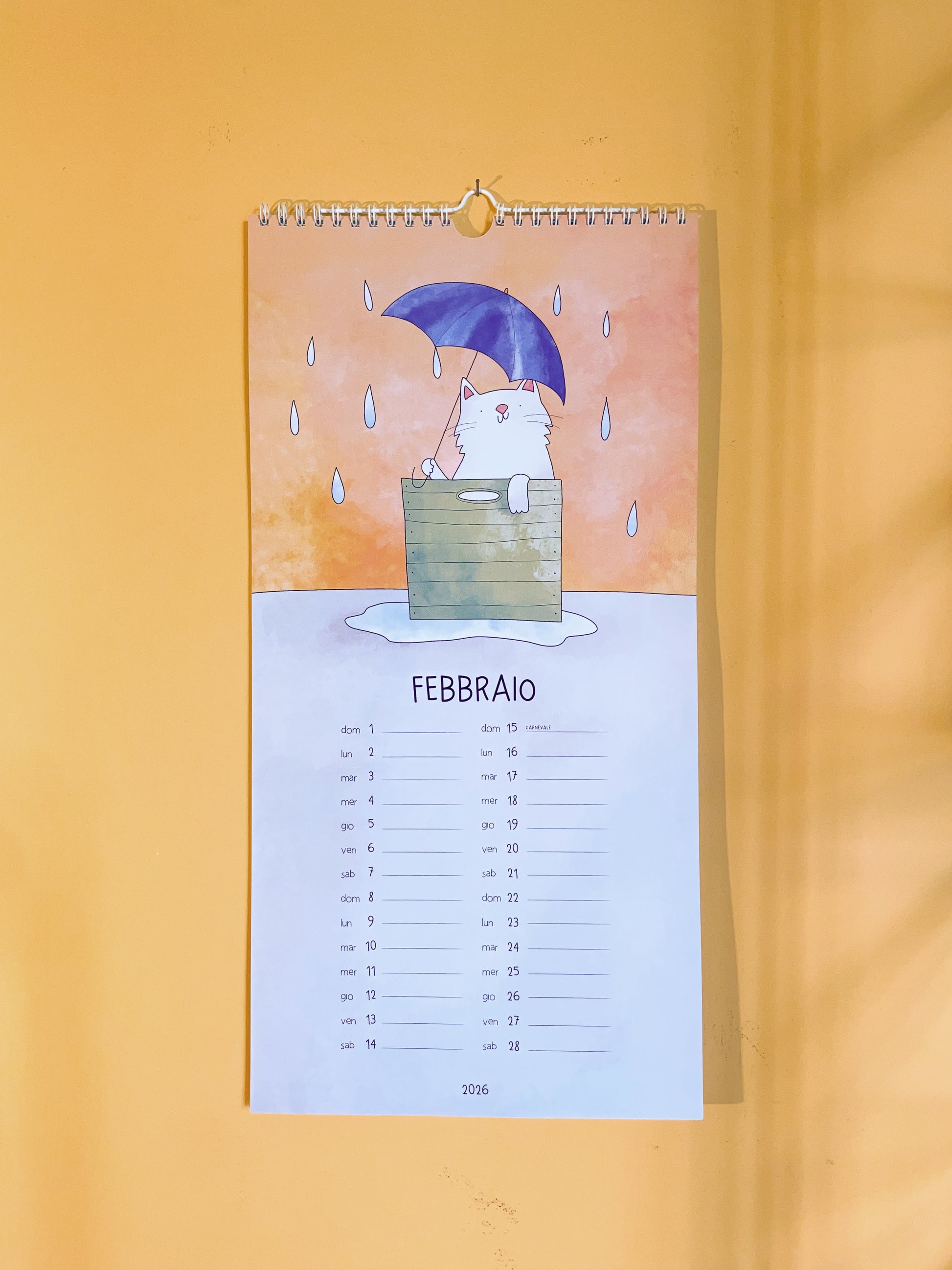 Calendario da parete 2026