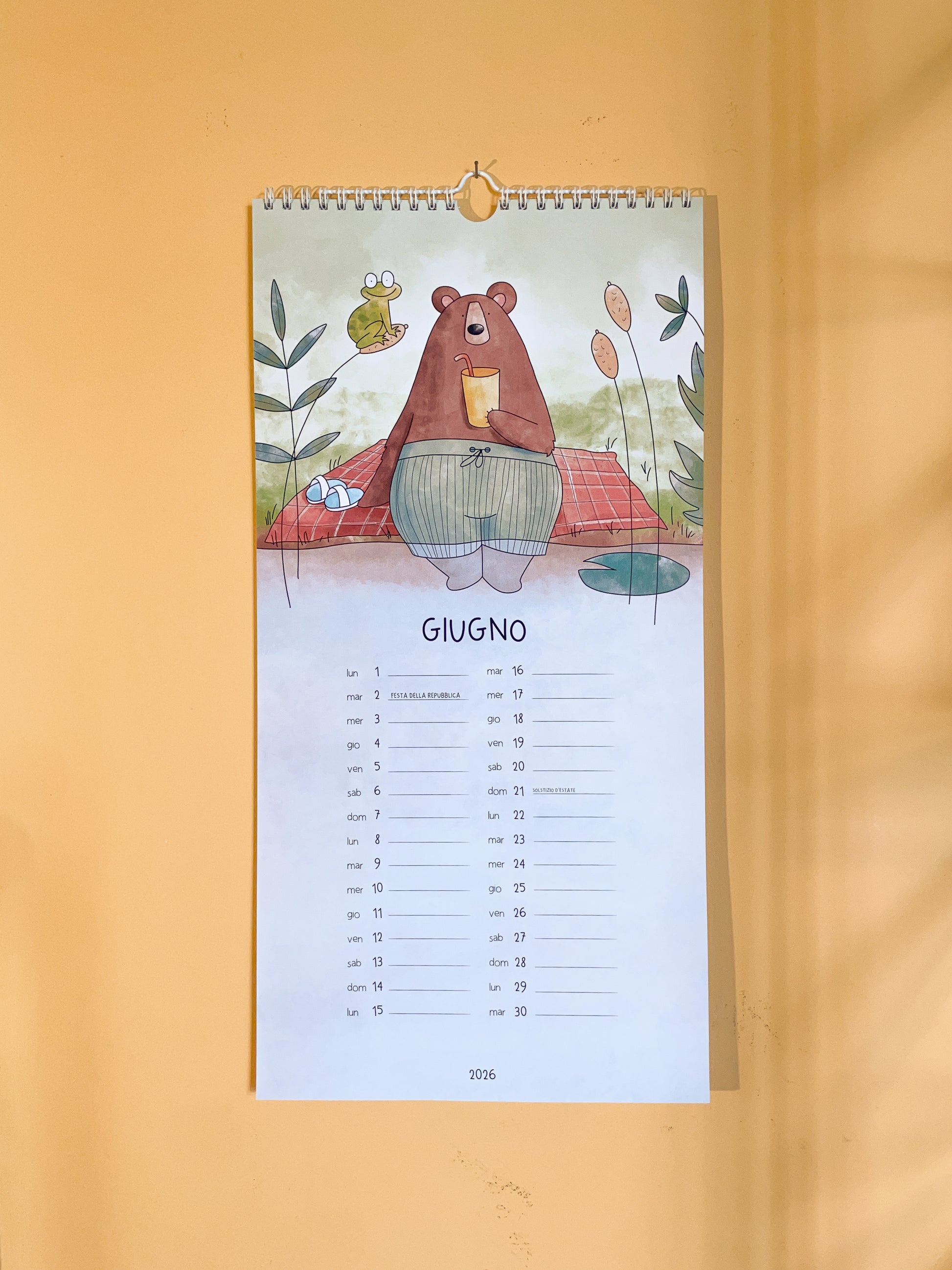 Calendario da parete 2026