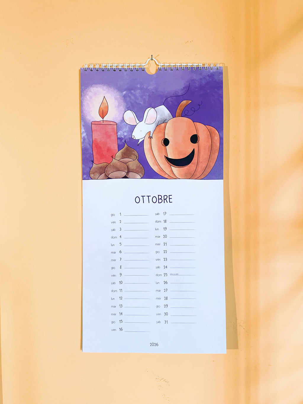 Calendario da parete 2026