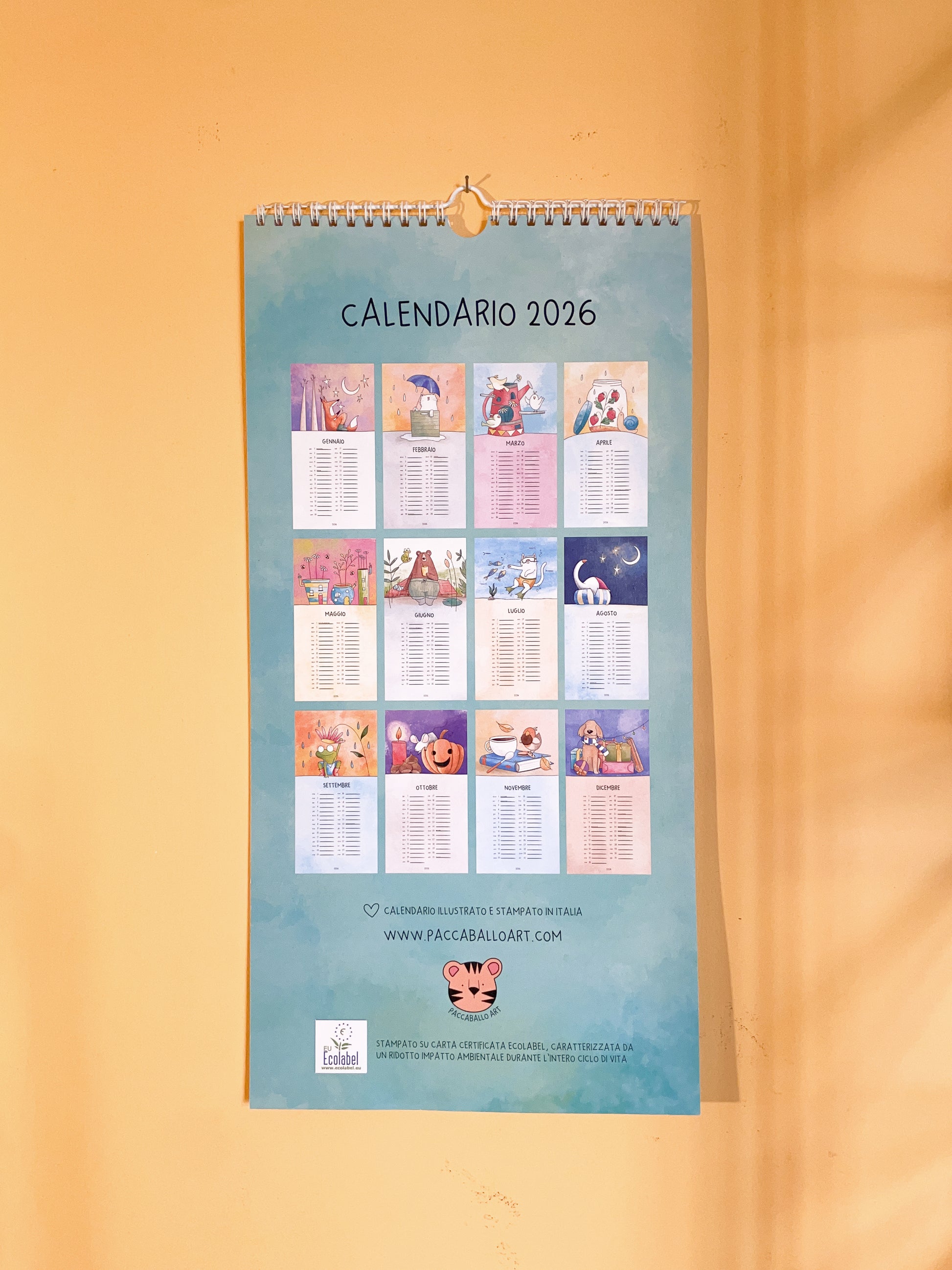 Calendario da parete 2026