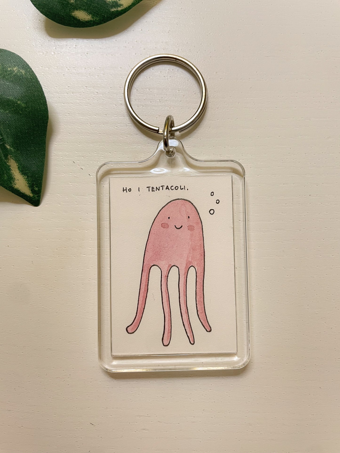 Portachiavi Illustrato - Ho i tentacoli