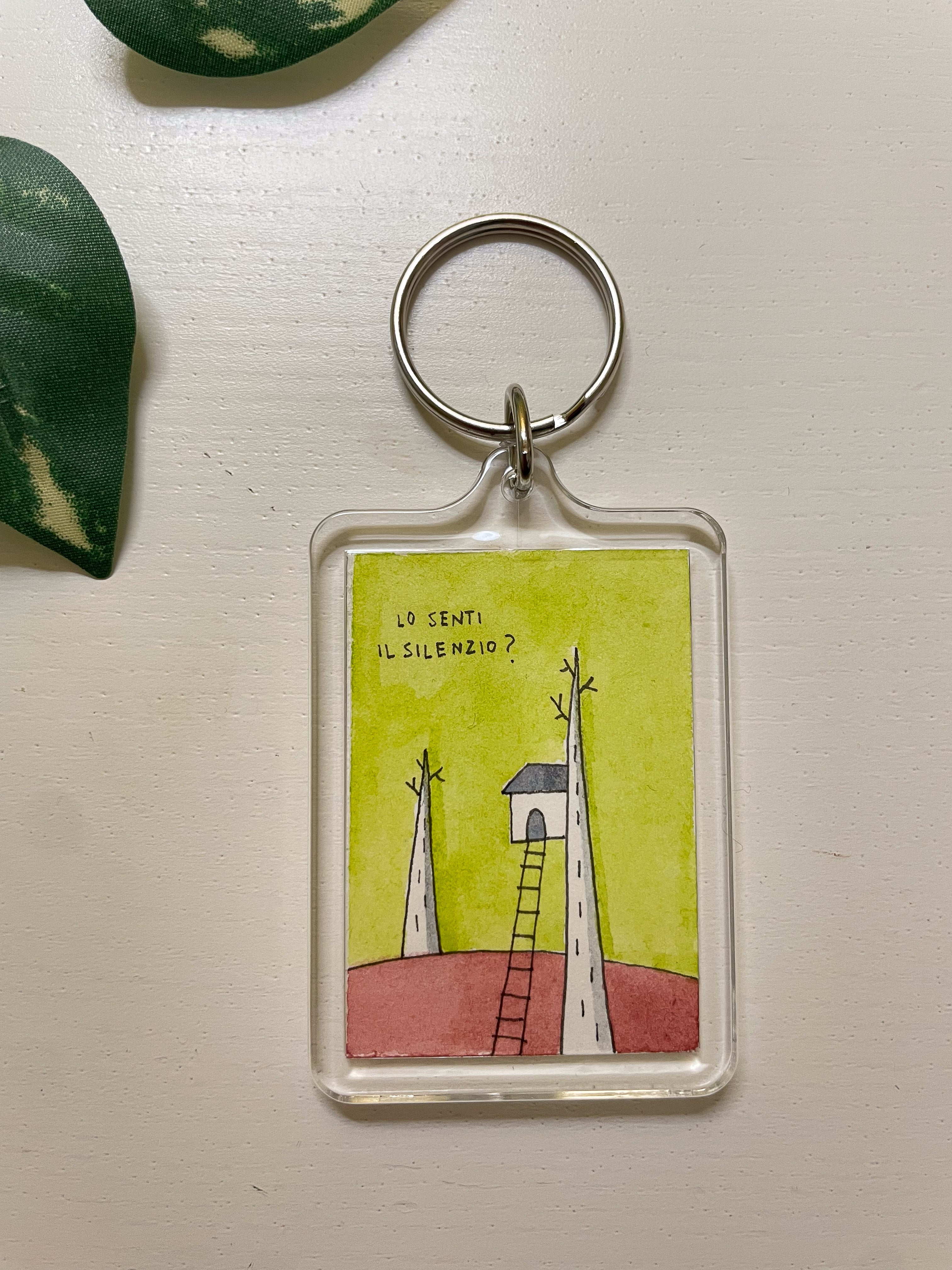 Portachiavi Illustrato - Lo senti il silenzio?